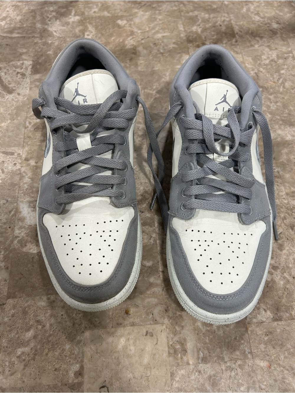 Jordan Low-Top Sneakers in White and Gray